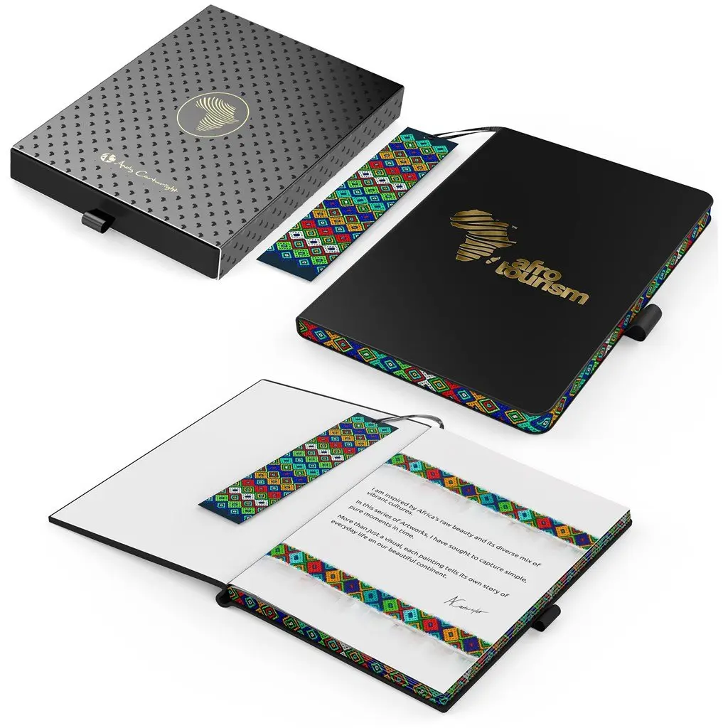 Custom notebook with logo and thank-you message