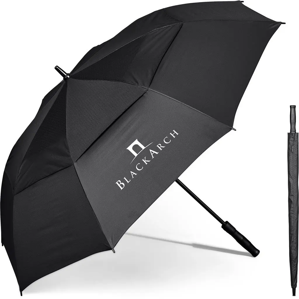 Logo-printed umbrella for outdoor visibility